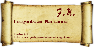 Feigenbaum Marianna névjegykártya